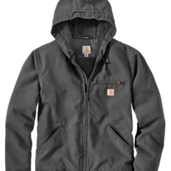 Men's 3 X-Large Gravel Cotton Relaxed Fit Washed Duck Sherpa-Lined Jacket - Picture 1 of 1